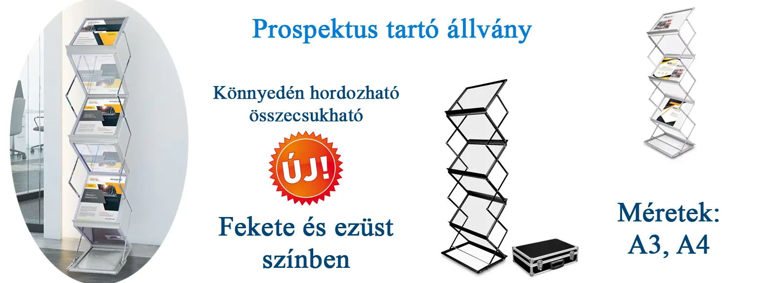 prospektus állvány